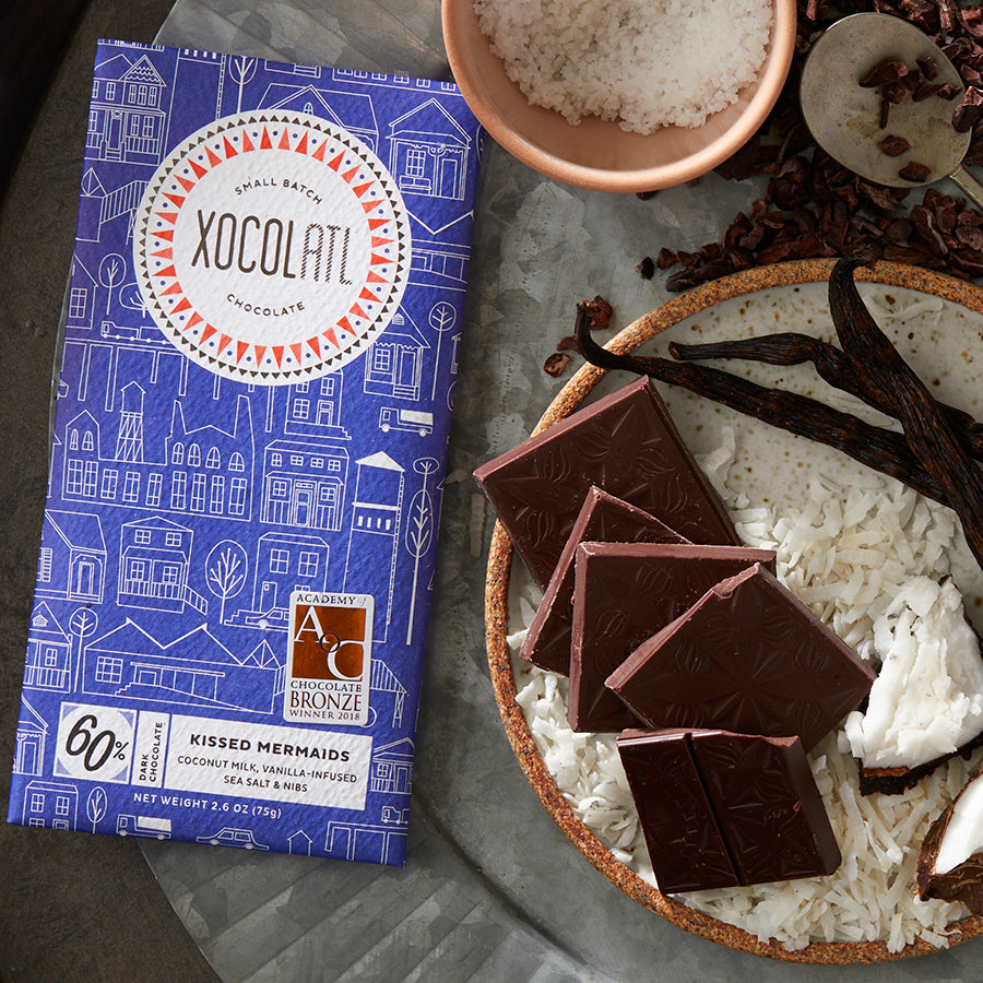 Kissed Mermaids Dark Chocolate Coconut Bar - Main
